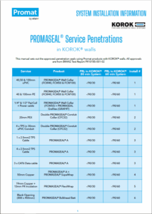 PROMASEAL® Service Penetrations in KOROK® Walls – In Partnership with Promat