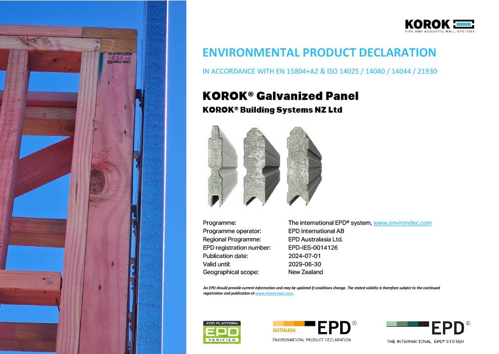 KOROK® Galvanized Panel - EPD